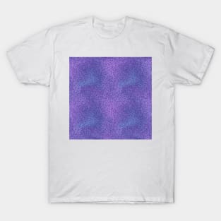 Purple Curls on a Pink and Blue Cloudy Background T-Shirt